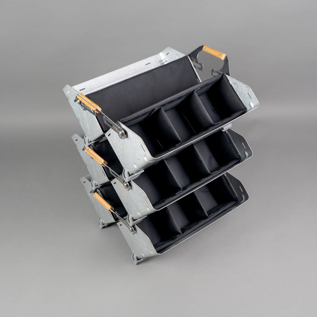 Snow Peak Stacking Shelf Container 25 Dual Insert Case Set