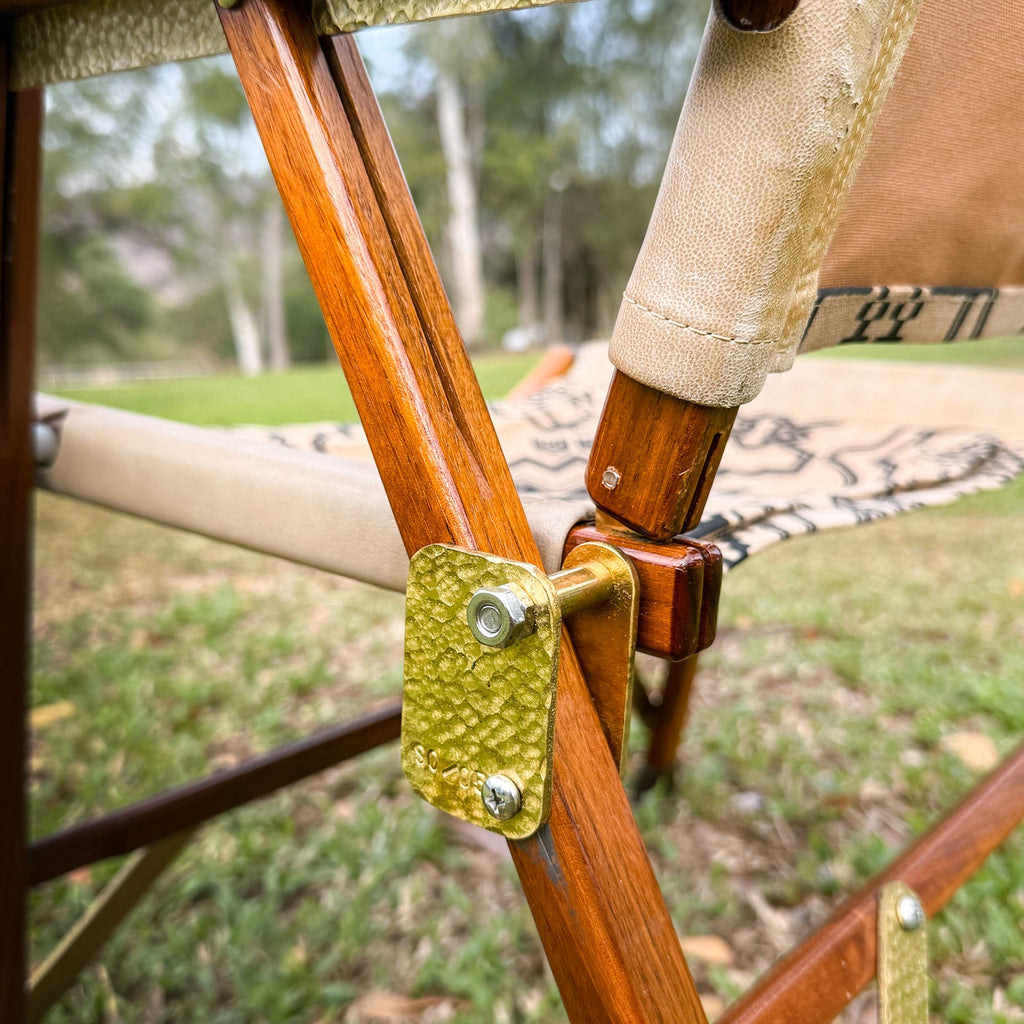 The Masterpiece Hand-Hammered Brass Hardware Set for Kermit Chair